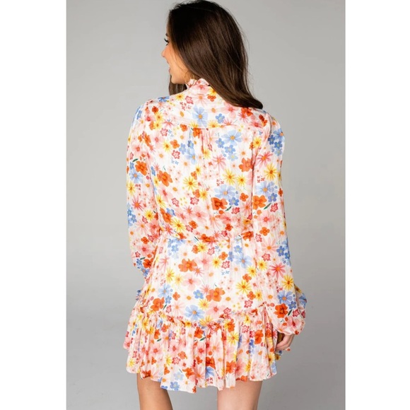 Buddy Love Grace Long Sleeve Short Dress in Wild Flower - Picture 3 of 7